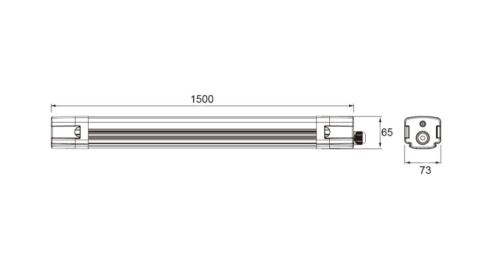Teknisk ritning över Pico 1500 TP
